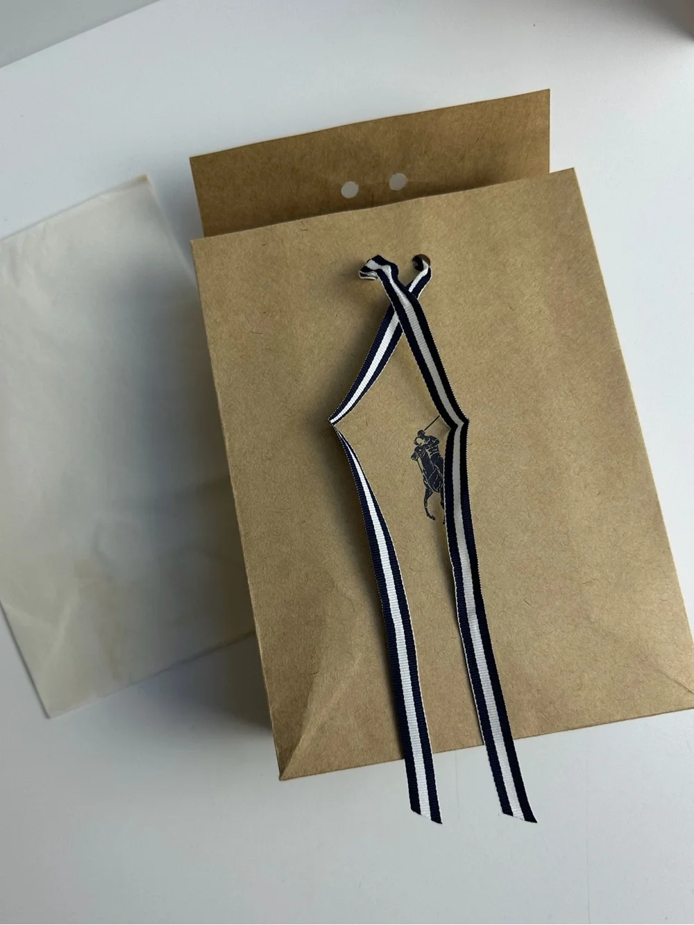 Polo Ralph Lauren Store Small Gift Bags Tissue with Ribbon Closure 5x7 Set Of 4
